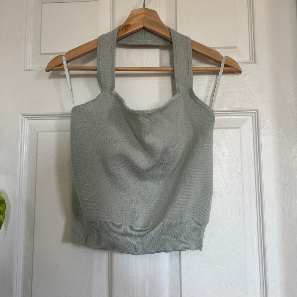 Light blue knit halter top from Abercrombie